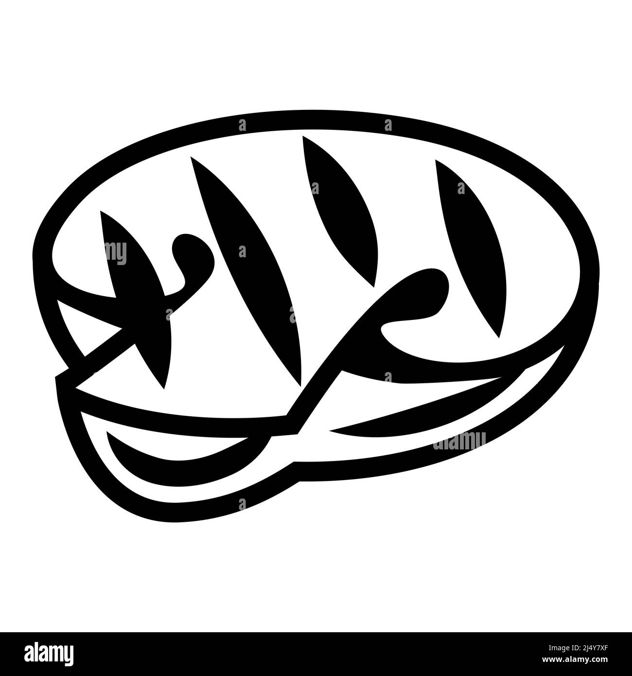 Abbildung des gegrillten Champignons. Grillprodukt. Stilisierte Küche und Restaurant Menü Objekt. Stock Vektor