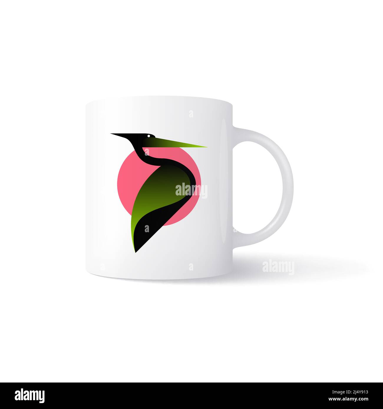 Vector Becher im Mesh-Stil mit Farbverlauf. Bearbeitbare Farbe Stock Vektor