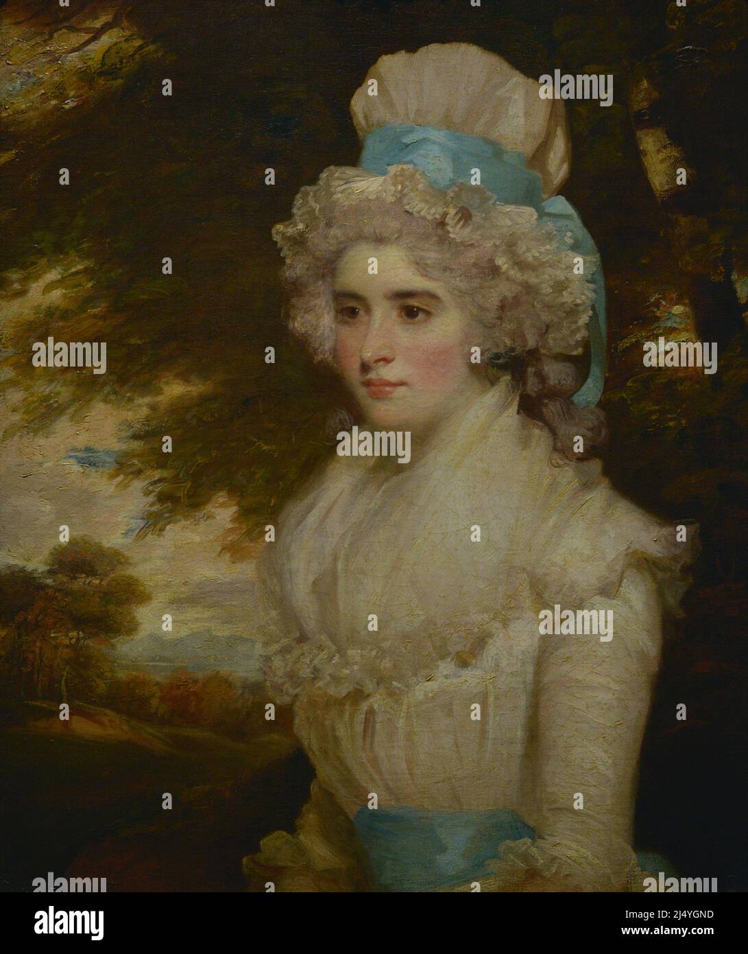 John Hoppner (1758-1810). Englischer Maler. Miss Frances Beresford, Ca. 1785. Öl auf Leinwand. Calouste Gulbenkian Museum. Lissabon. Portugal. Stockfoto