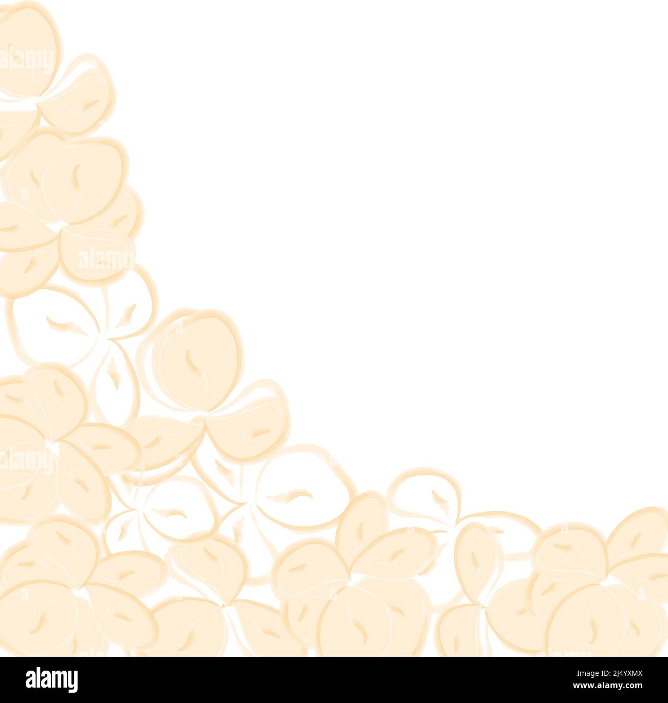 Eckrahmen-Schablone aus blasser Sandblume im Aquarell-Stil. Ideal für Grußkarten und Hochzeitseinladungen, Poster, Banner, Flyer, Herzlichen Glückwunsch. Vektorgrafik. Stock Vektor