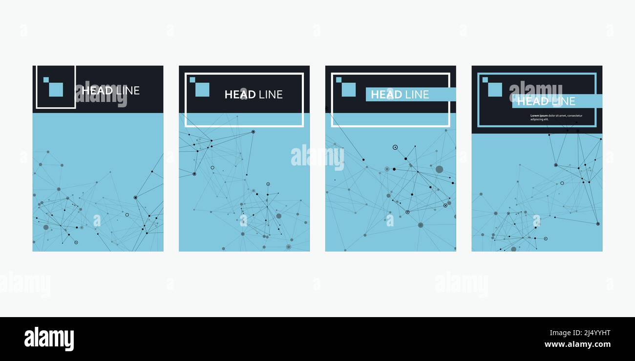 Poster zur Anschlussgestaltung. Design der Informationsbroschüre für den Bildungs Vektor des Grafikelements. Konzept der digitalen Wissenschaftstechnologie Stock Vektor