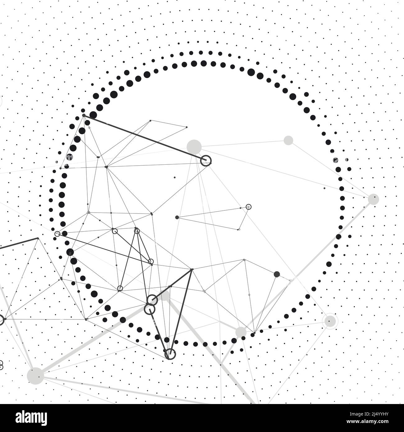 Abstrakte Vorlage. Abstraktes Cover. Trendige Verbindungsformen Illustration. Medizinische Forschung. Vektorgrafik, Banner, Poster Stock Vektor