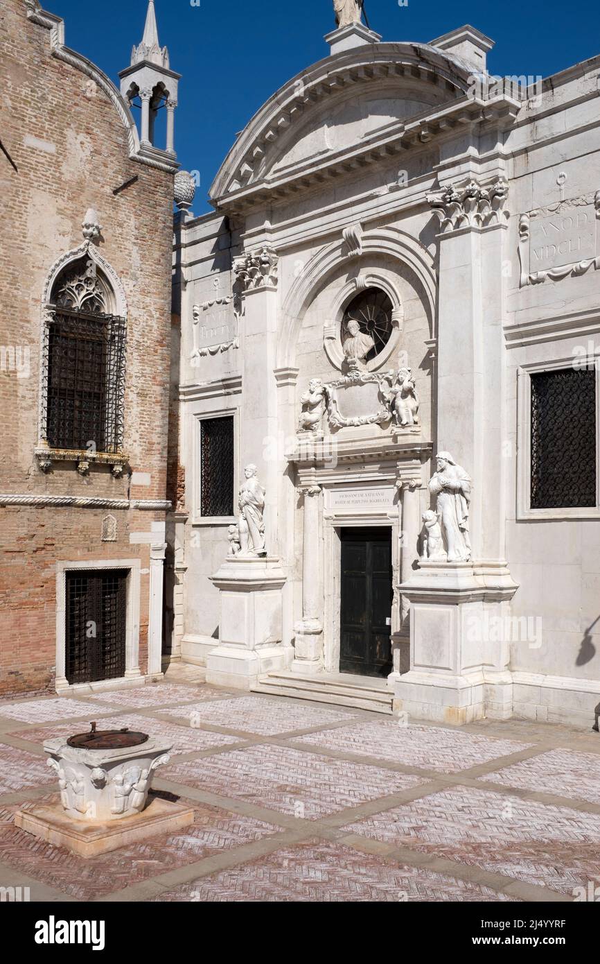 Campo De L'Abazia Venedig Italien Stockfoto Campo De L'Abazia Venedig Italien Stockfoto