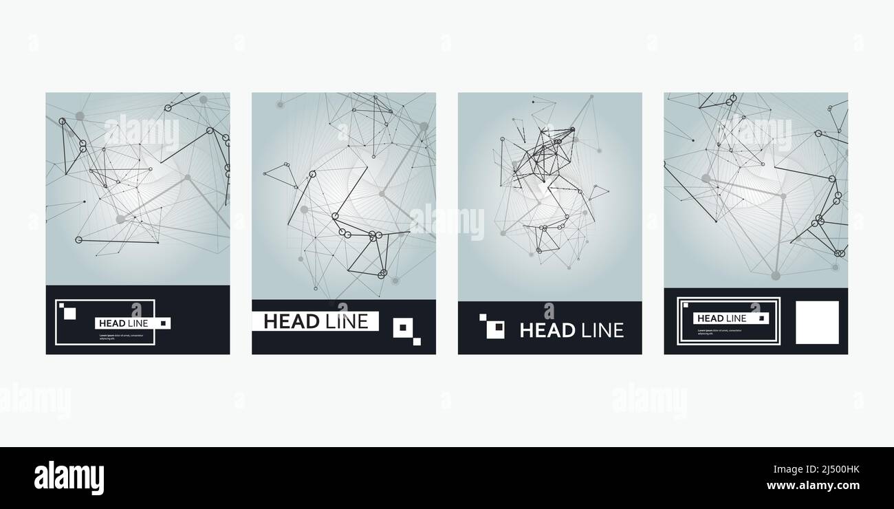 Business-Technologie-Konzept. Visitenkarte. Abbildung der Vorlage „Kreisform“. Anschlussvorlage abdecken. Posterdesign Stock Vektor