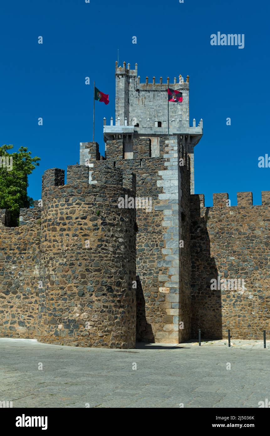 Mittelalterliche Burg von Beja in Alentejo, Portugal Stockfoto