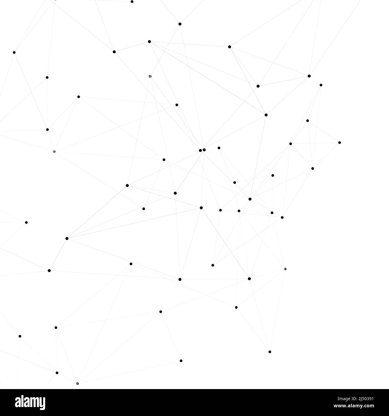 Abstrakte Netzwerkpunkte. Art-Element. Soziales Netzwerk. Zeilensymbol. Niedriges Polygon. Konzept der digitalen Wissenschaftstechnologie. Abstrakter Hintergrund Stock Vektor