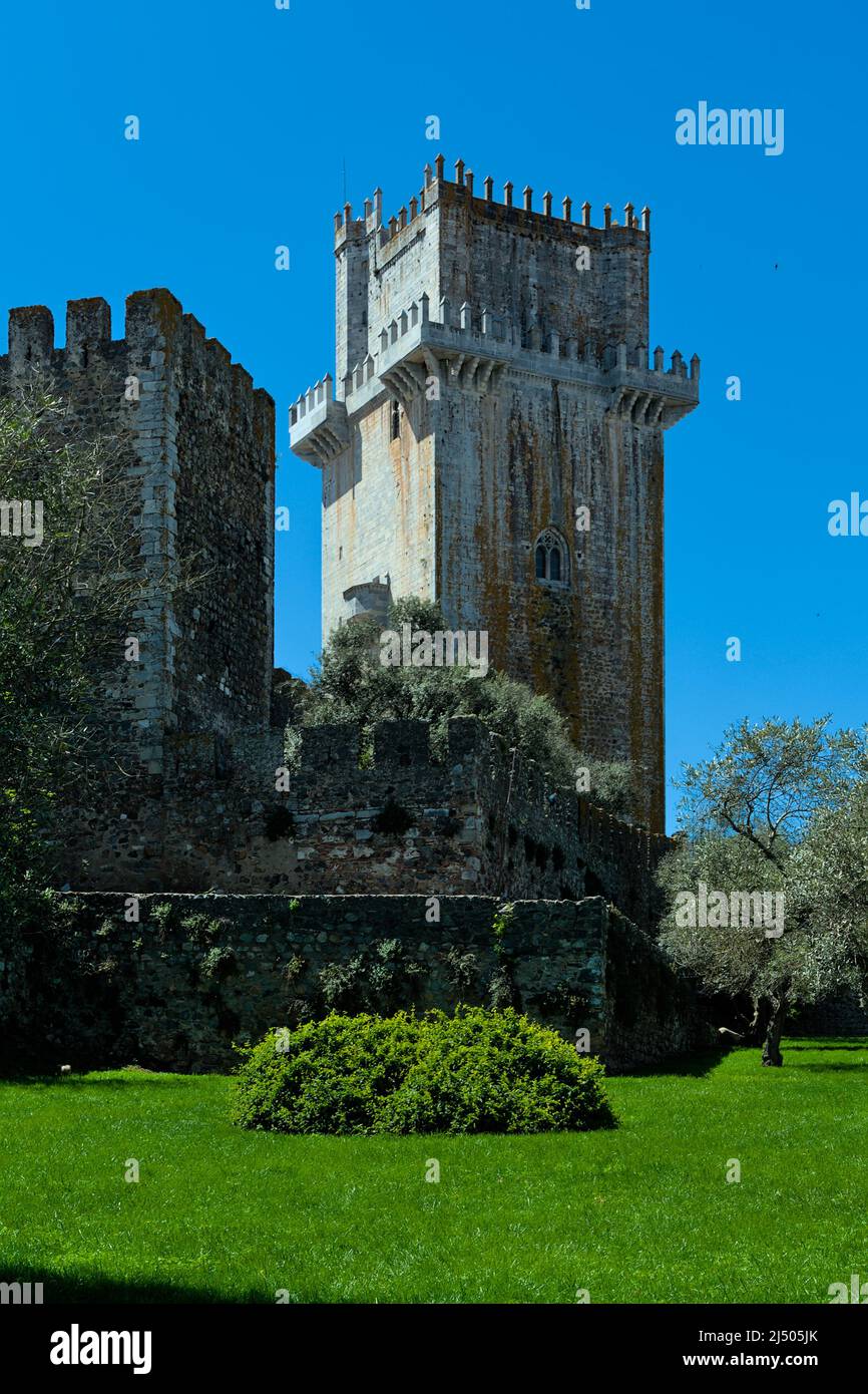 Außenmauern der mittelalterlichen Burg von Beja in Alentejo, Portugal Stockfoto
