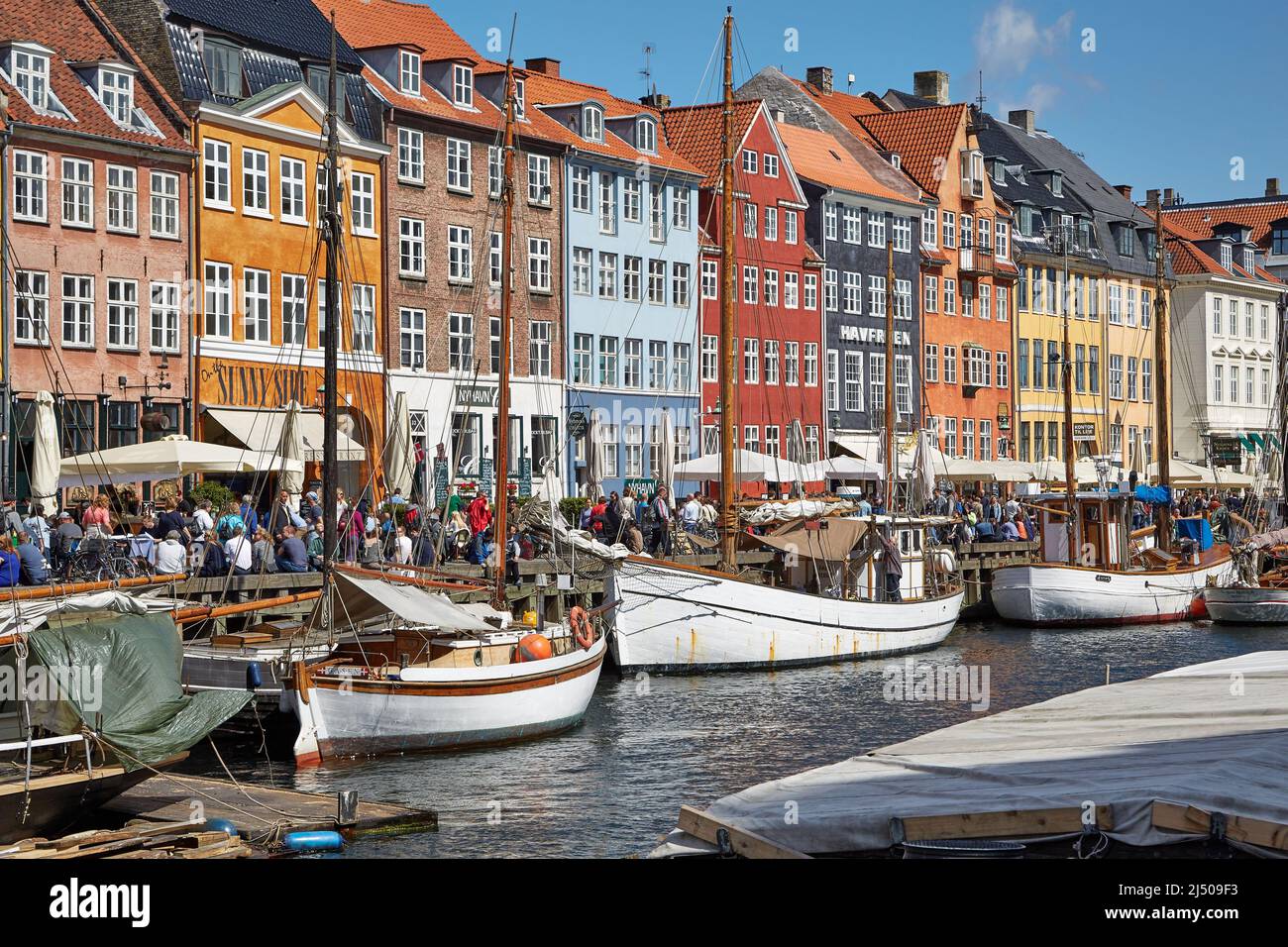 Nyhavn, Kopenhagen reisen Stockfoto