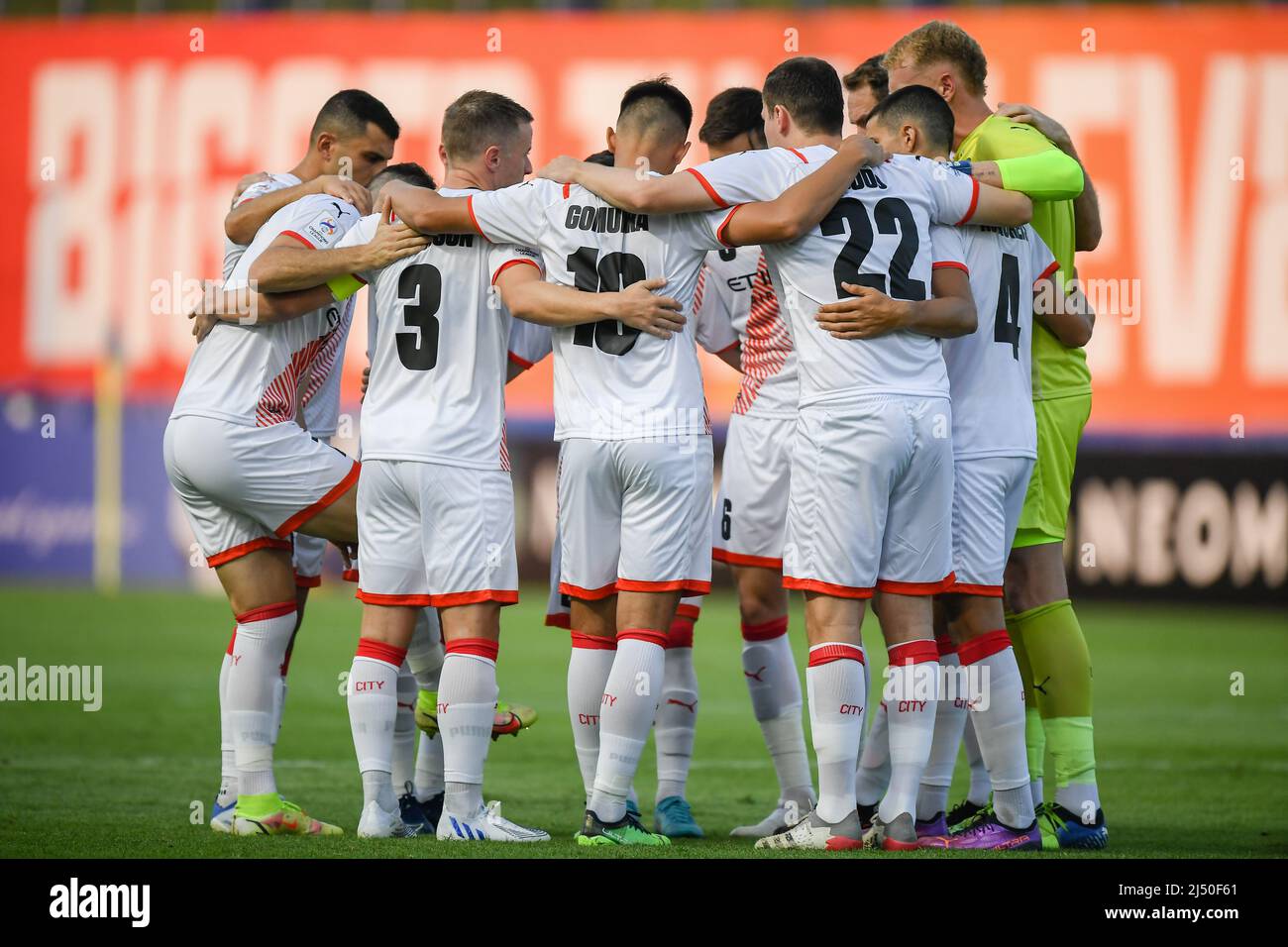 Die Spieler des FC Melbourne City, die während des AFC Champions League 2022 Group G-Spiels zwischen BG Pathum United und dem FC Melbourne City im Leo Stadium gesehen wurden. (ENDERGEBNIS: G PATHUM UNITED 1:1 MELBOURNE CITY FC) Stockfoto