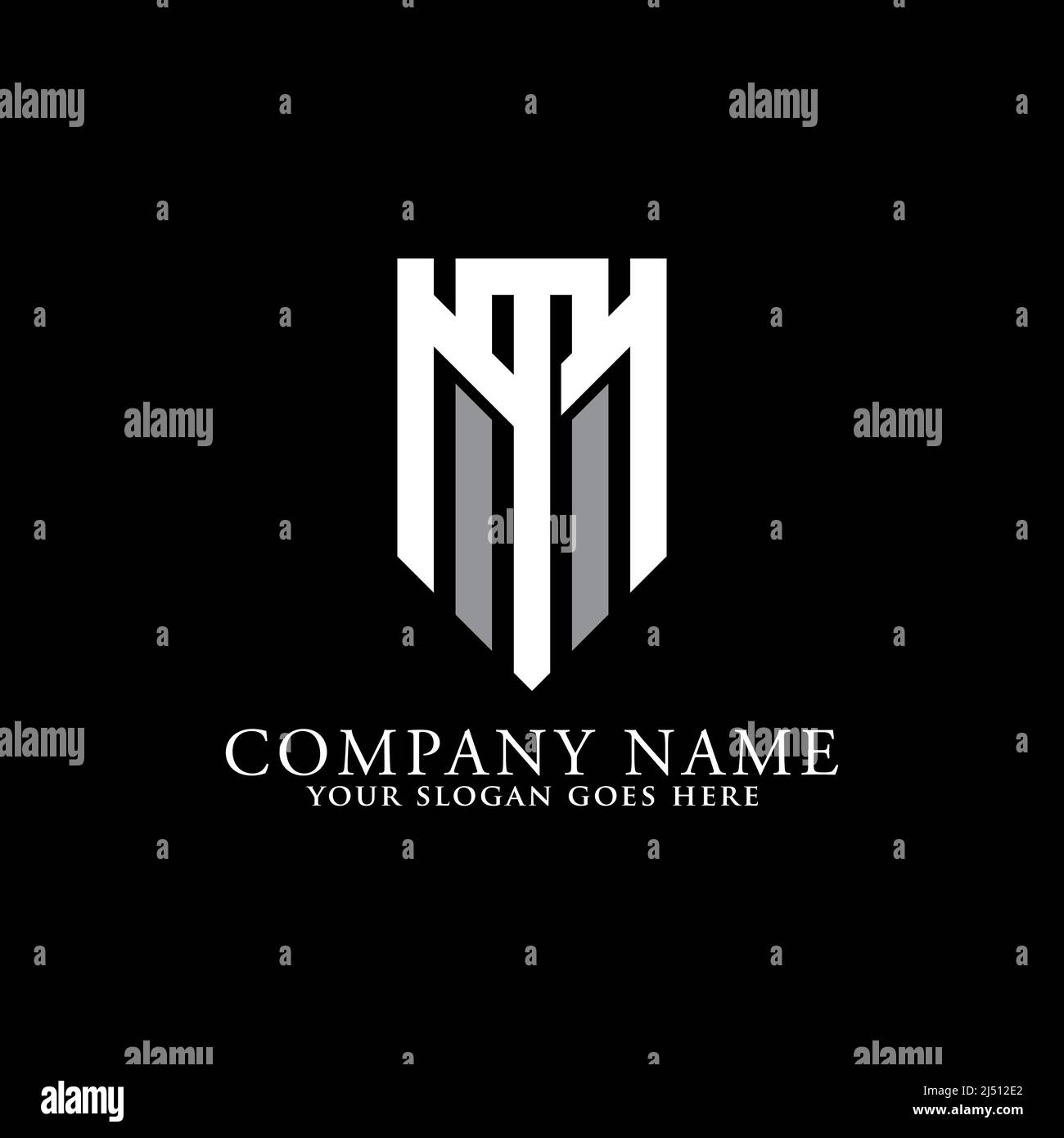 monogram Initial Name MM Logo Vektor, M und M Form Logo Emblem, können Business-Logo Inspirationen verwendet Stock Vektor