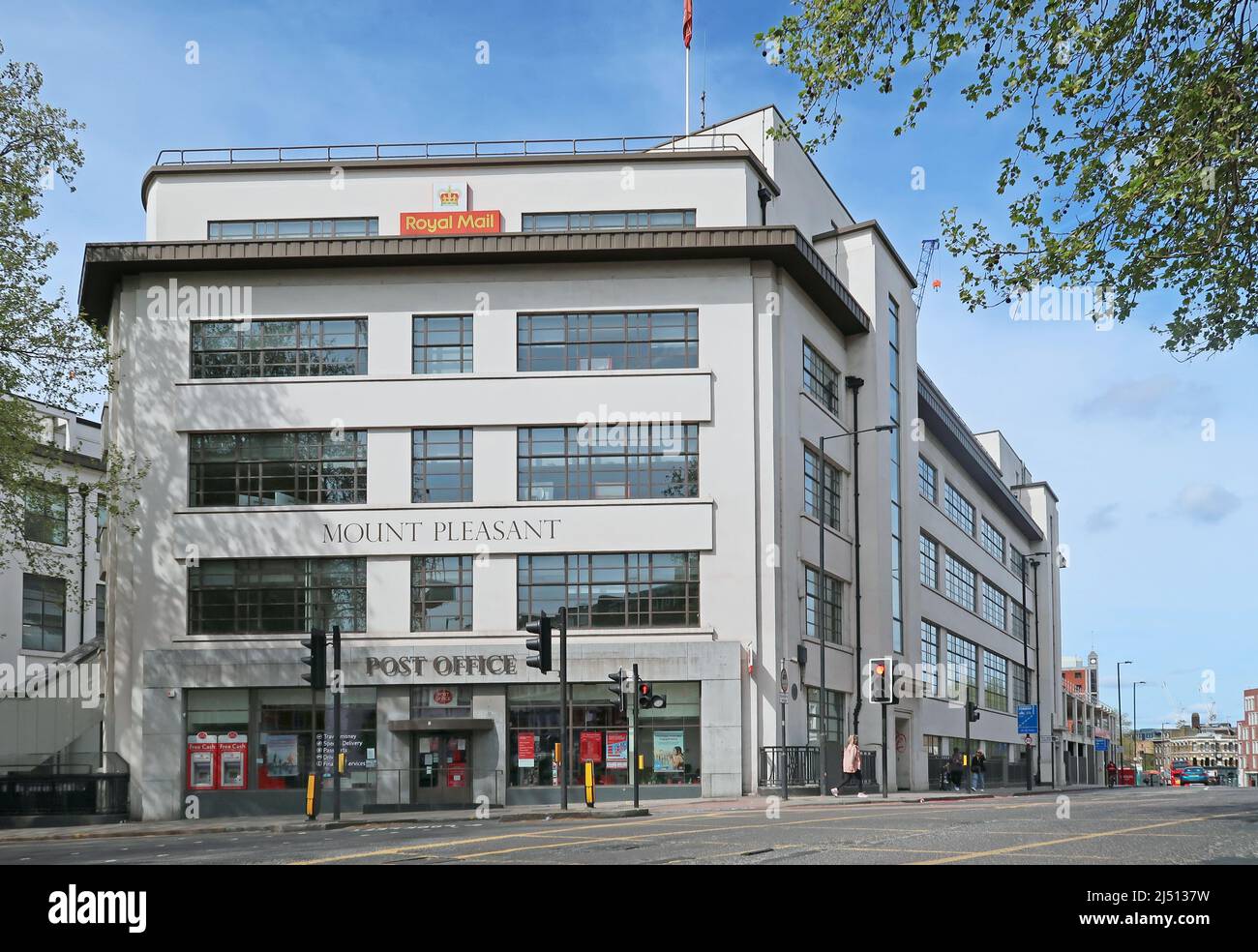 Mount Pleasant Sortierbüros, Großbritannien. Das zentrale Londoner Postzentrum von Royal Mail an der Rosebery Avenue, Islington. Stockfoto