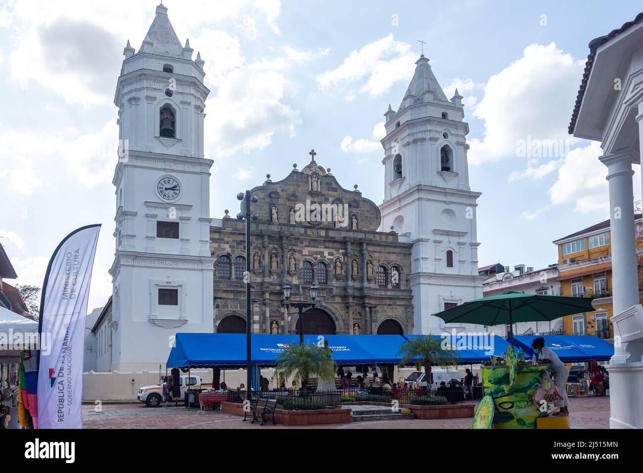 Kathedrale Santa Maria La Antigua, Plaza Mayor, Altstadt (Casco Viejo), Panama-Stadt, Panama-Provinz, Republik Panama Stockfoto