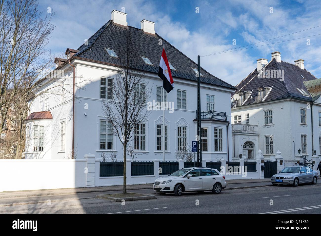 Botschaft der Arabischen Republik Ägypten in Kopenhagen, Dänemark Stockfoto