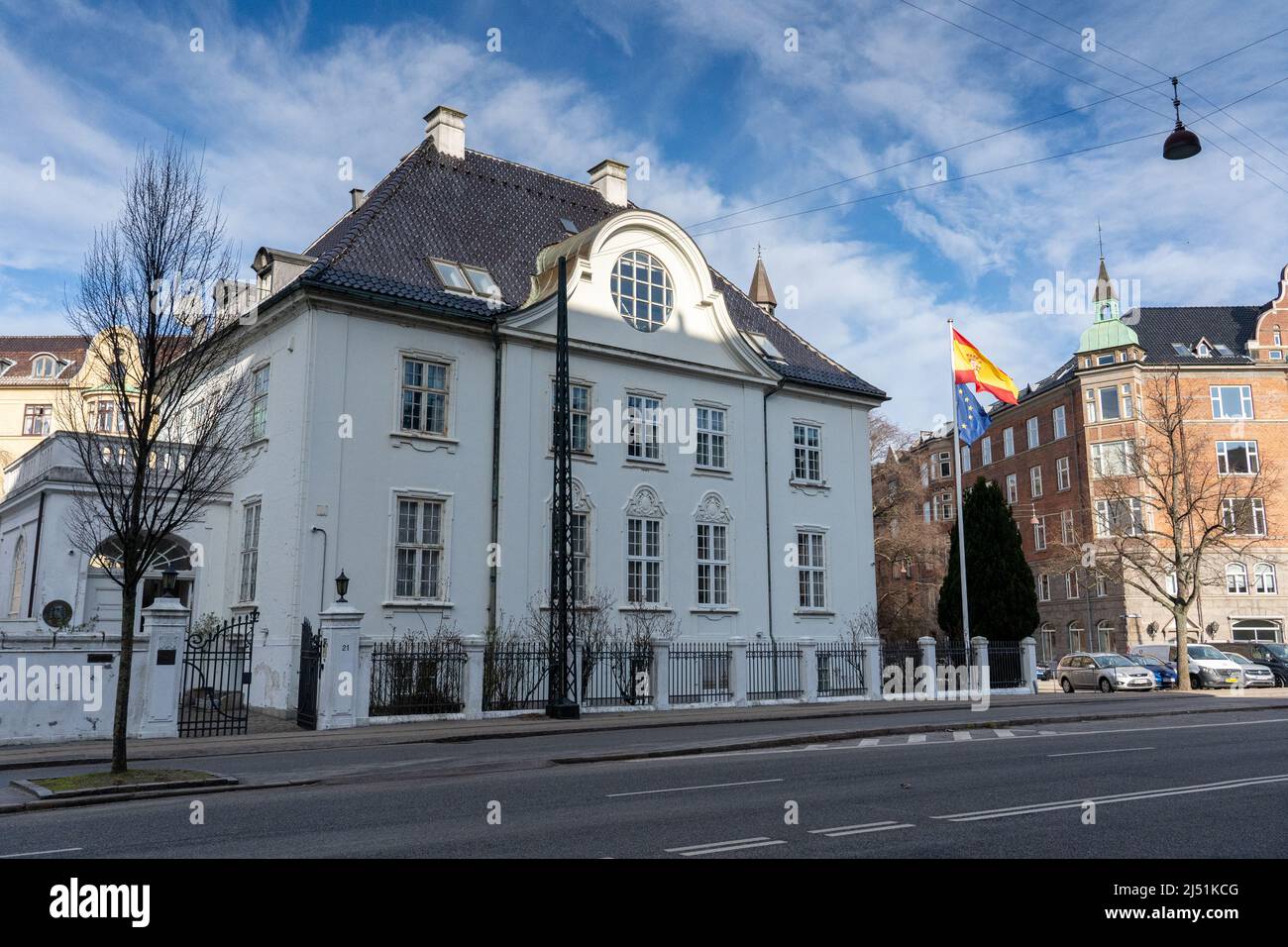 Botschaft von Spanien in Kopenhagen, Dänemark Stockfoto