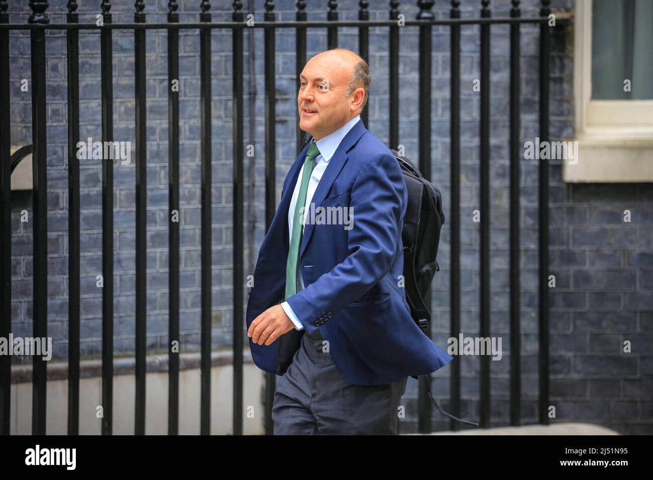 London, Großbritannien. 19. April 2022. Andrew Griffiths, Direktor der No 10 Policy Unit. Nach der Osterpause treffen die Minister zum ersten Kabinettstreffen ein, bei dem Boris Johnson später heute eine Erklärung vor dem Unterhaus abgeben soll. Kredit: Imageplotter/Alamy Live Nachrichten Stockfoto