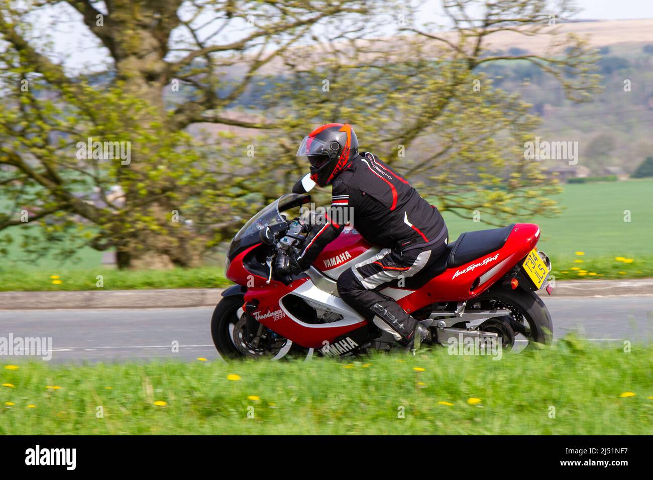 1999 90s Neunzigs Yamaha YZF 1000R Inline vier Motorrad-Sport-Tourer Stockfoto