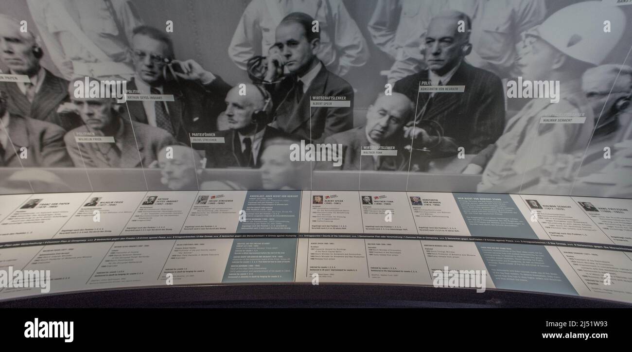 Albert Speer, Memorium Nürnberger Prozesse, Nürnberg, Deutschland Stockfoto