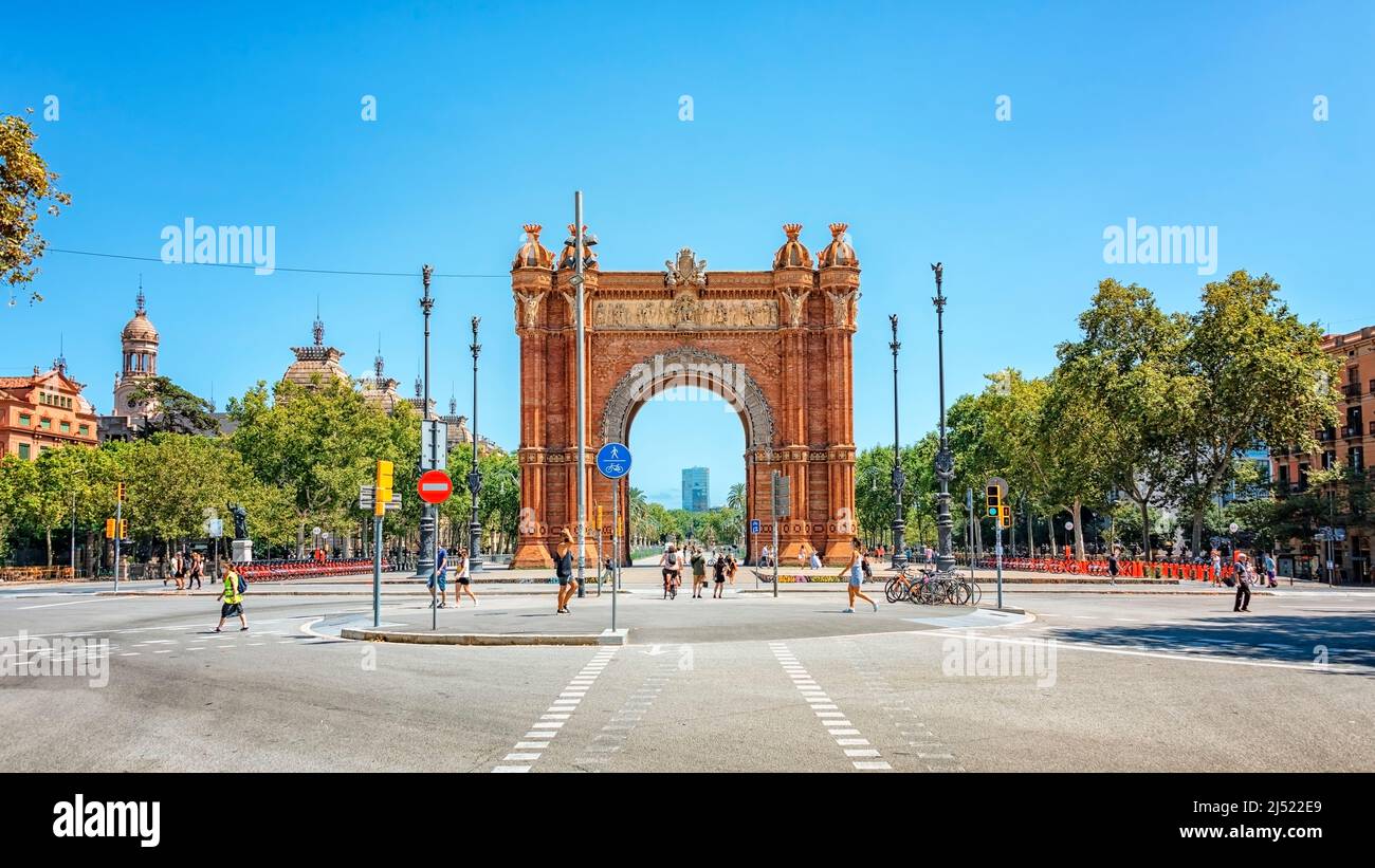 Arc de Triomf in Barcelona, Spanien Stockfoto
