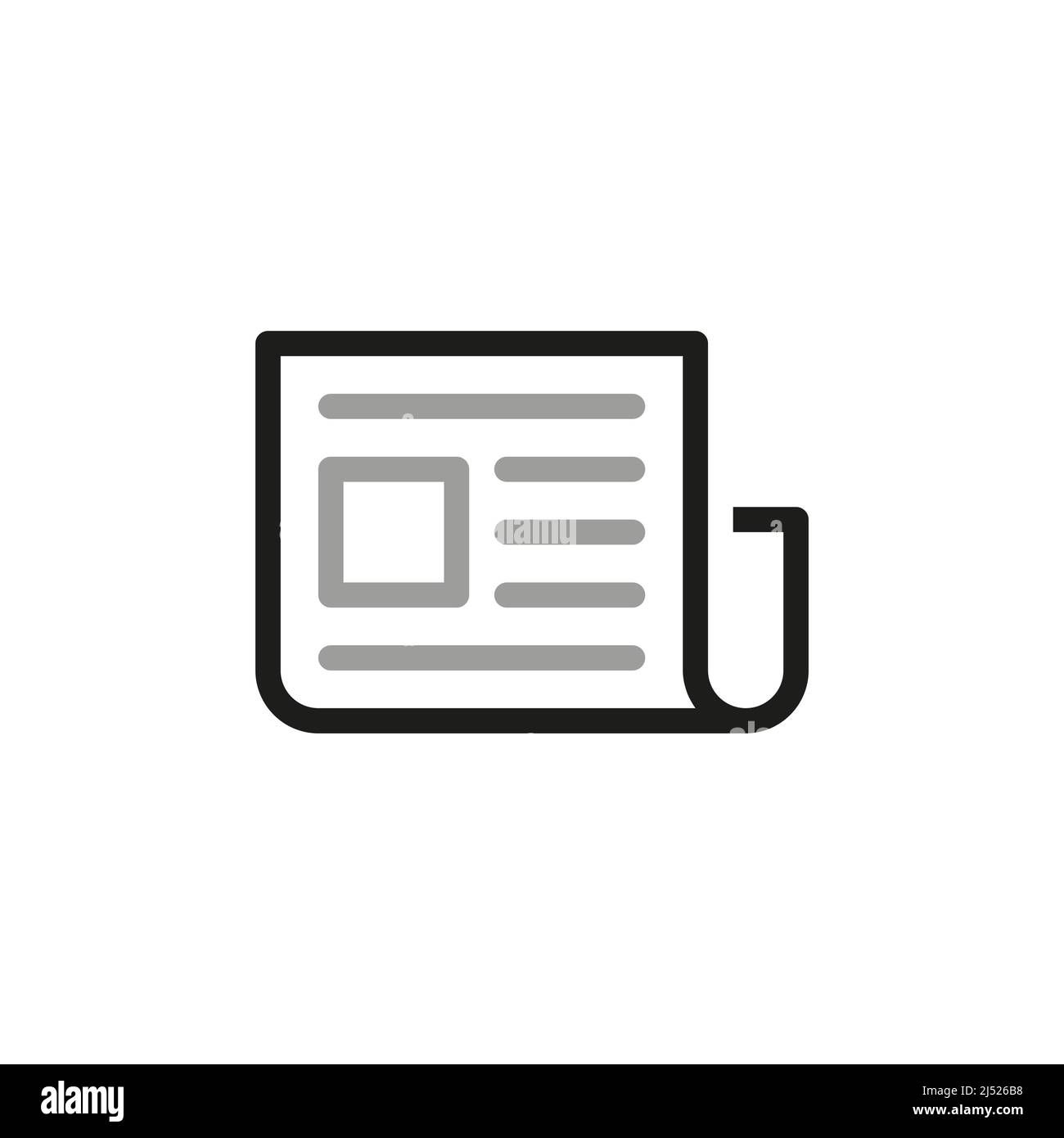 Symbol Für Einfache Nachrichten Mit Bezug Auf Vektorlinien. Fake News und Informationen. Stock Vektor