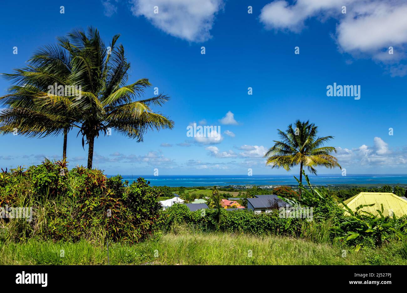 Nordküste von Basse-Terre, Guadeloupe, Kleinen Antillen, Karibik. Stockfoto