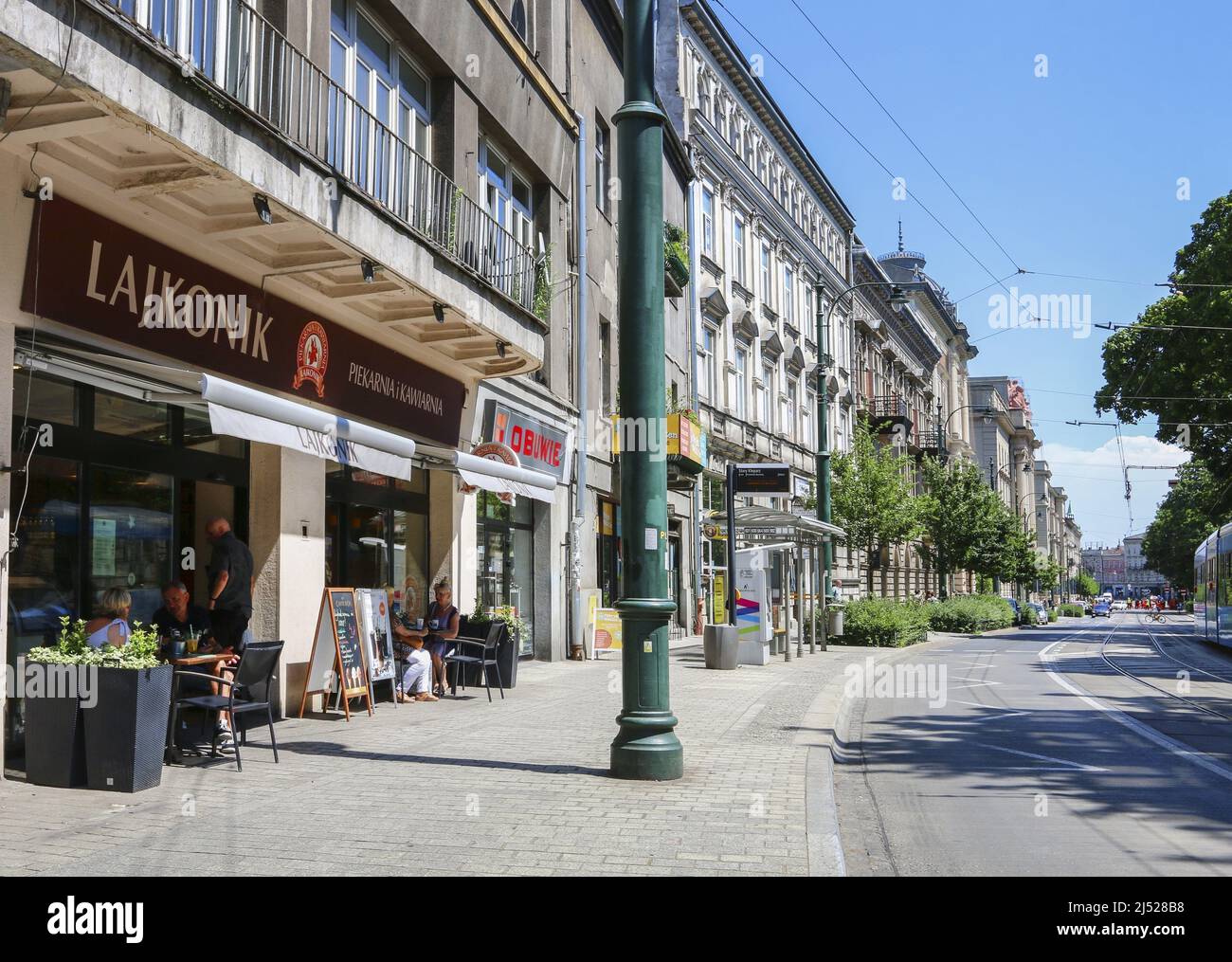 Mietshäuser in der Altstadt von Krakau, Polen. Stockfoto