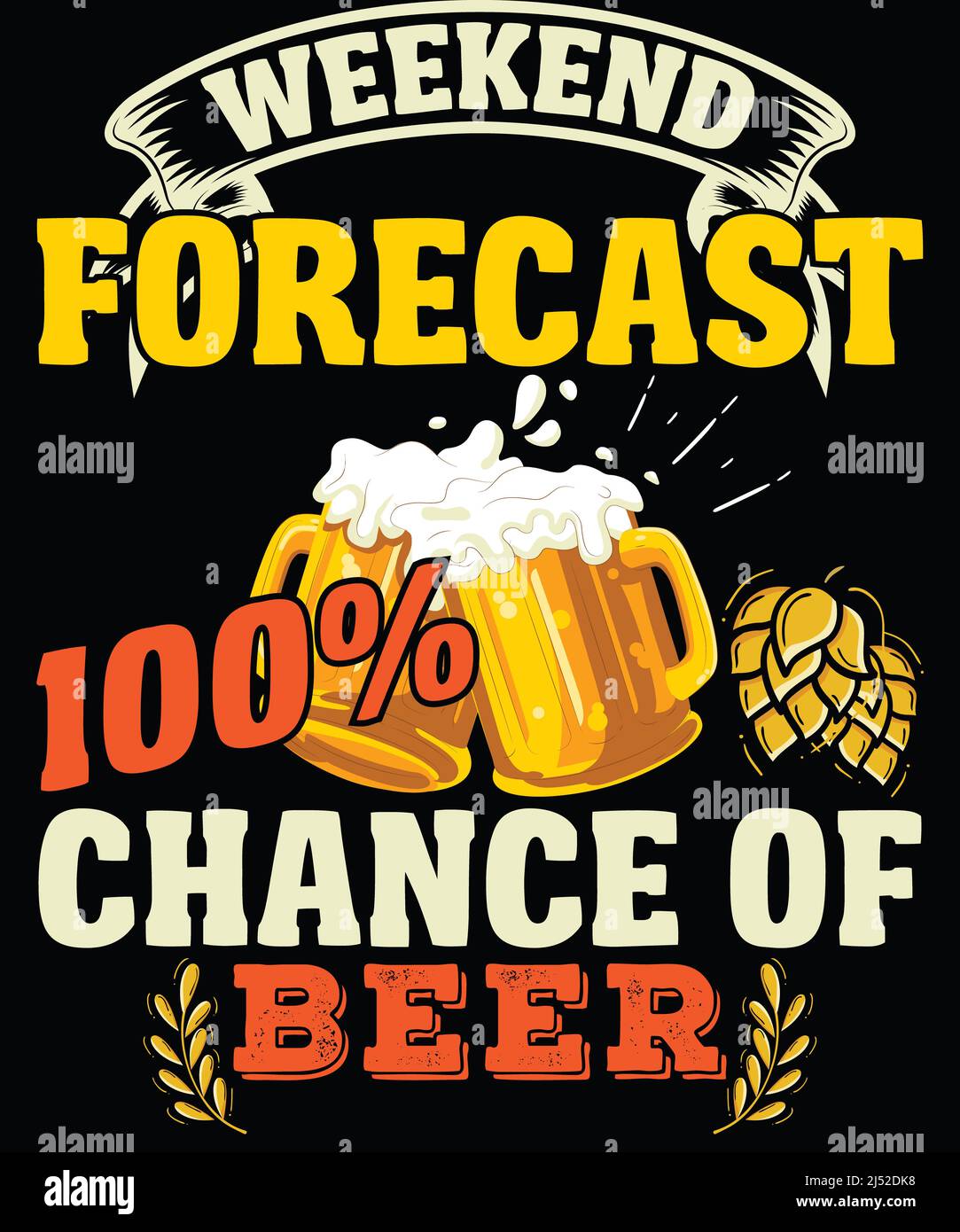 Beer Lover T-Shirt Design Stockfoto