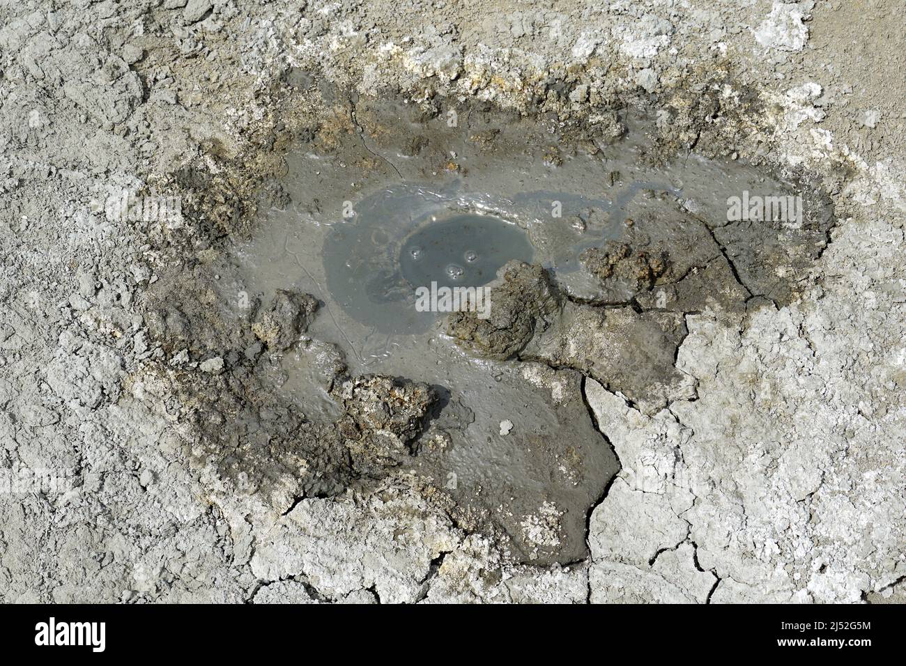 Schlammvulkan, Nationalpark Gobustan, Aserbaidschan, Azərbaycan, Asien Stockfoto