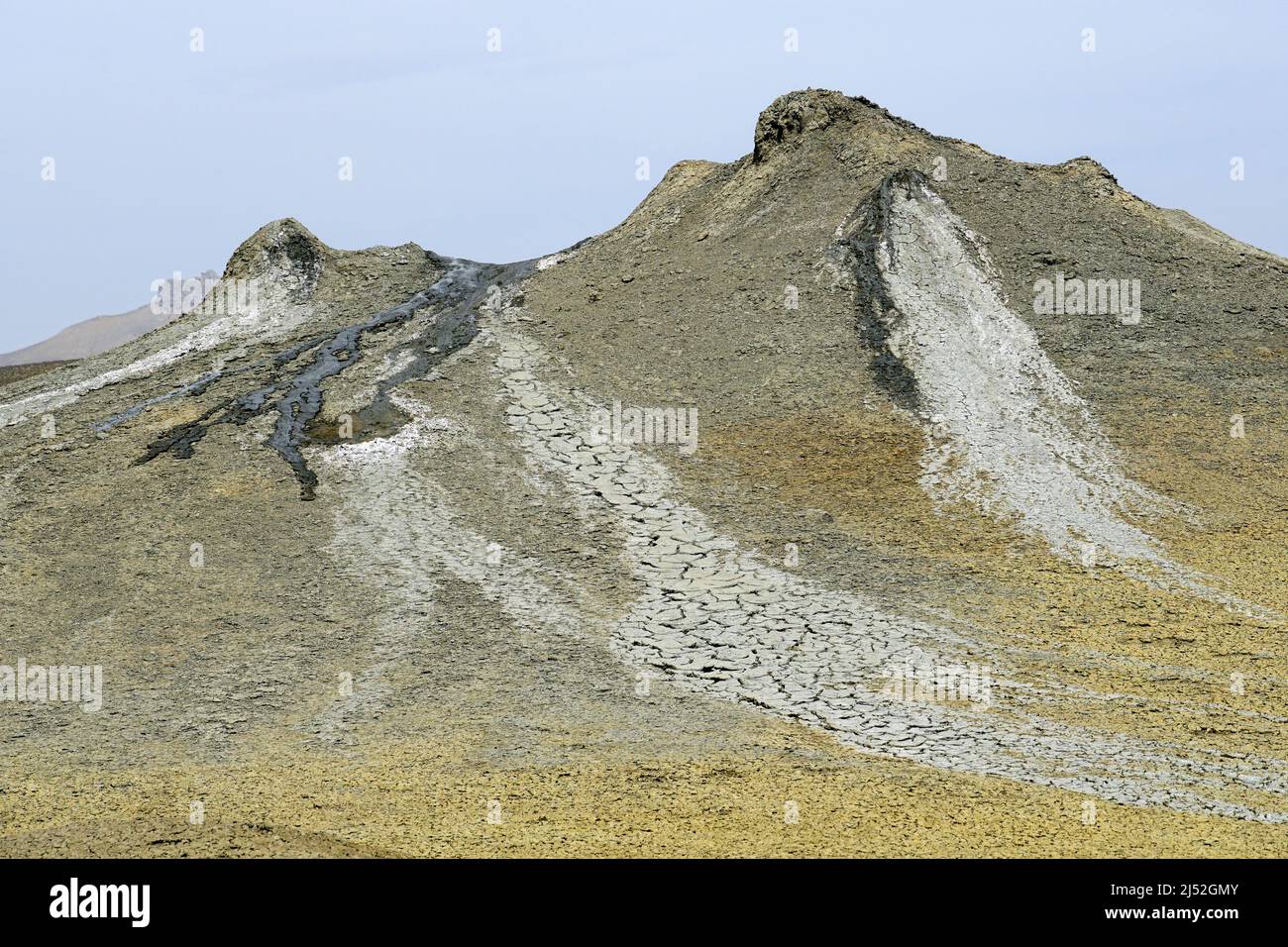 Schlammvulkan, Nationalpark Gobustan, Aserbaidschan, Azərbaycan, Asien Stockfoto