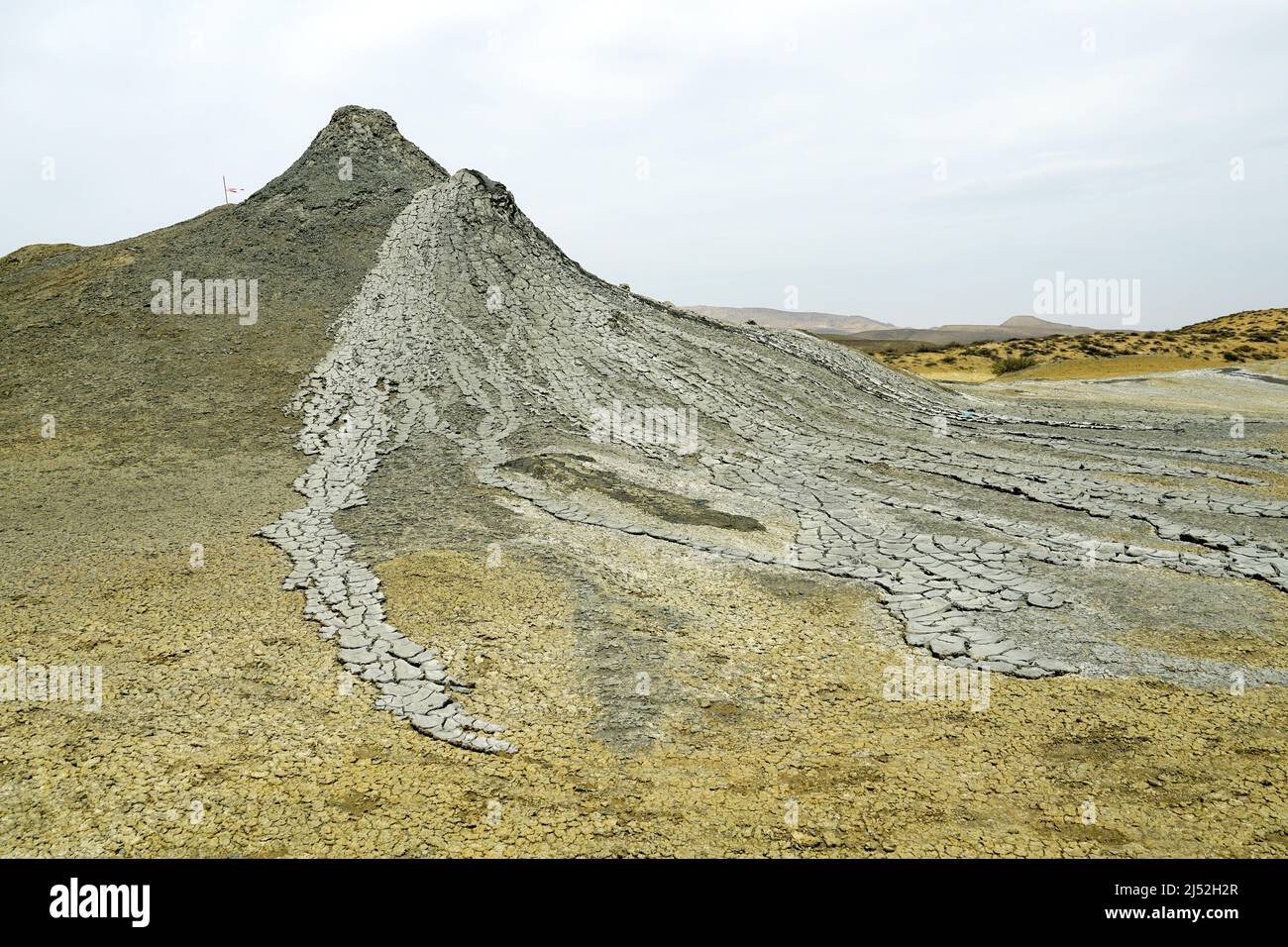 Schlammvulkan, Nationalpark Gobustan, Aserbaidschan, Azərbaycan, Asien Stockfoto