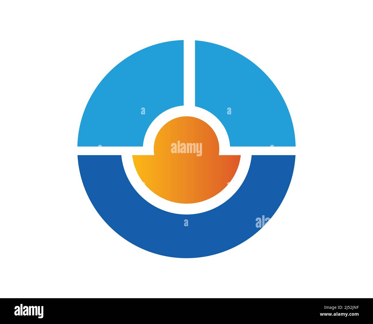 Einfaches abstraktes Business und Technologie mit Kreisscheiben Symbolvektor Stock Vektor