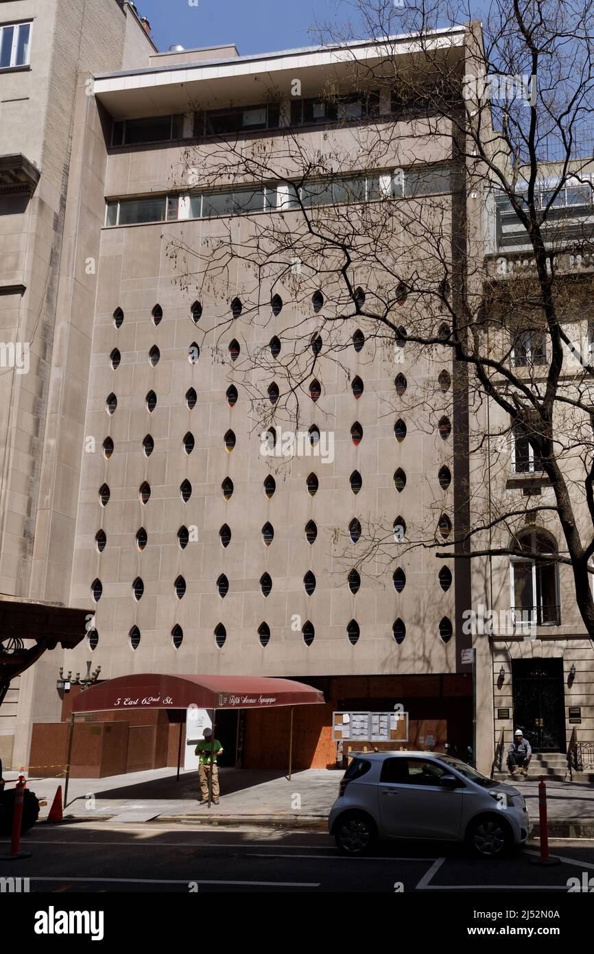 Fifth Avenue Synagogue, Upper East Side, New York, NY, USA. Stockfoto