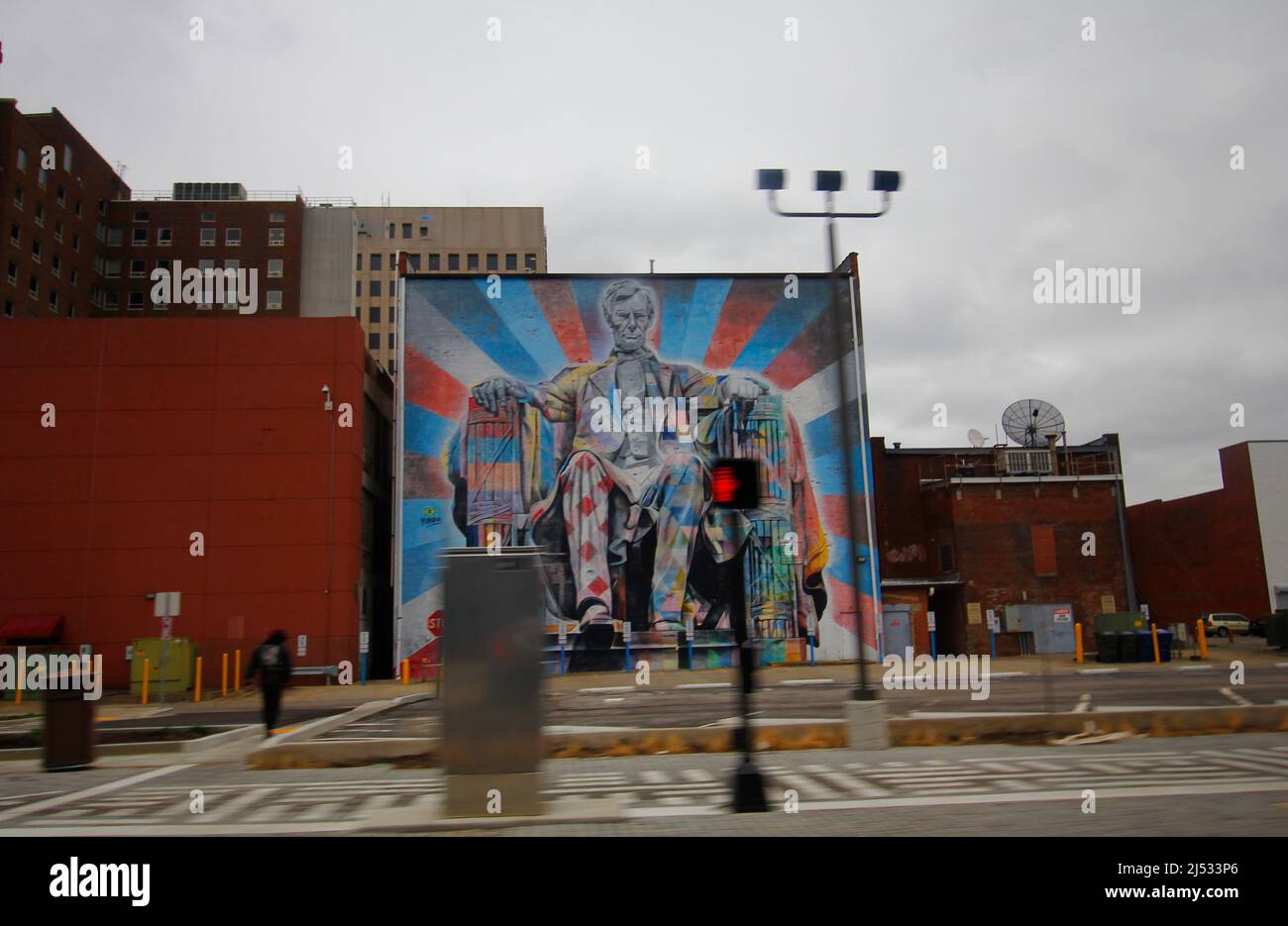 Abe Lincoln Mural, Lexington, Kentucky Stockfoto