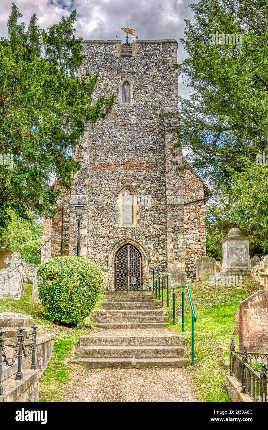 St. Martins, die älteste Kirche in der englischsprachigen Welt, in Canterbury, England. Stockfoto