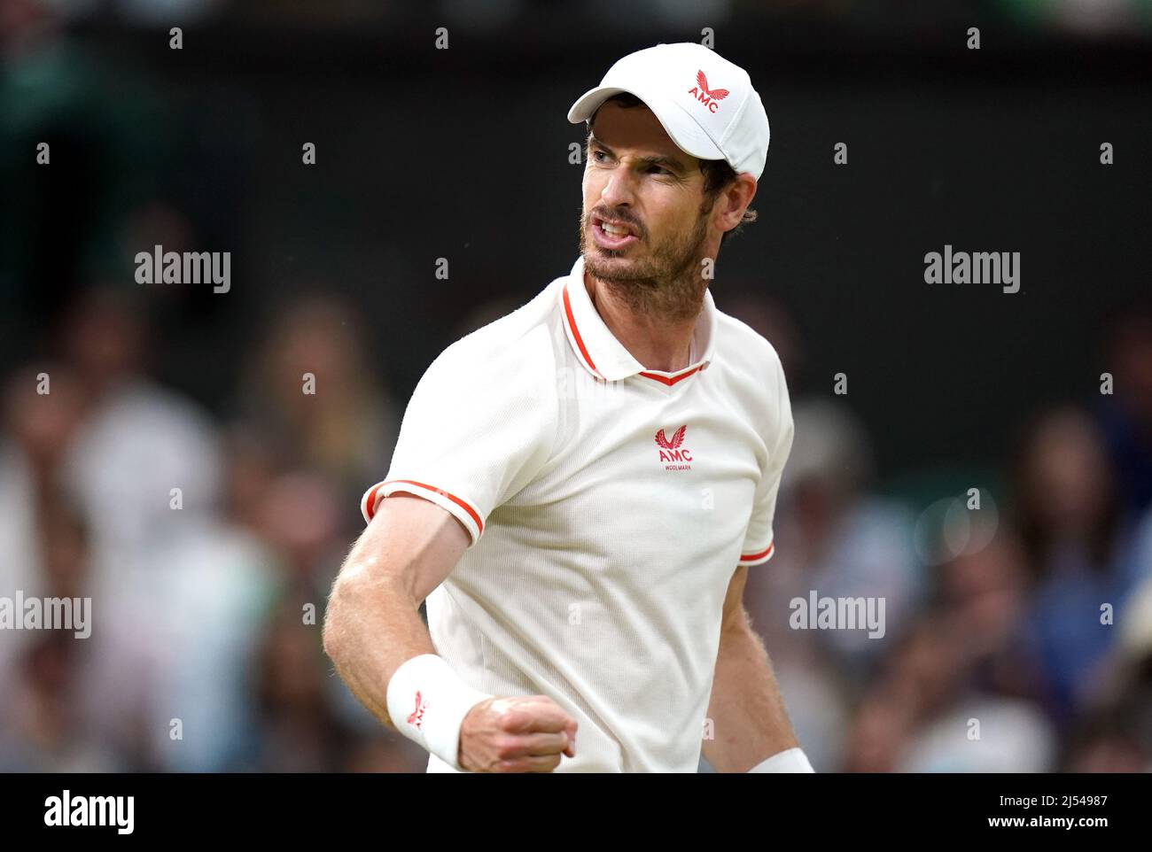 Aktenfoto vom 02-07-2021 von Andy Murray. Andy Murray hat seine Entscheidung, die gesamte Clay-Court-Saison zu überspringen, rückgängig gemacht, nachdem er als Wildcard-Eintrag für die Madrid Open bestätigt wurde. Ausgabedatum: Mittwoch, 20. April 2022. Stockfoto