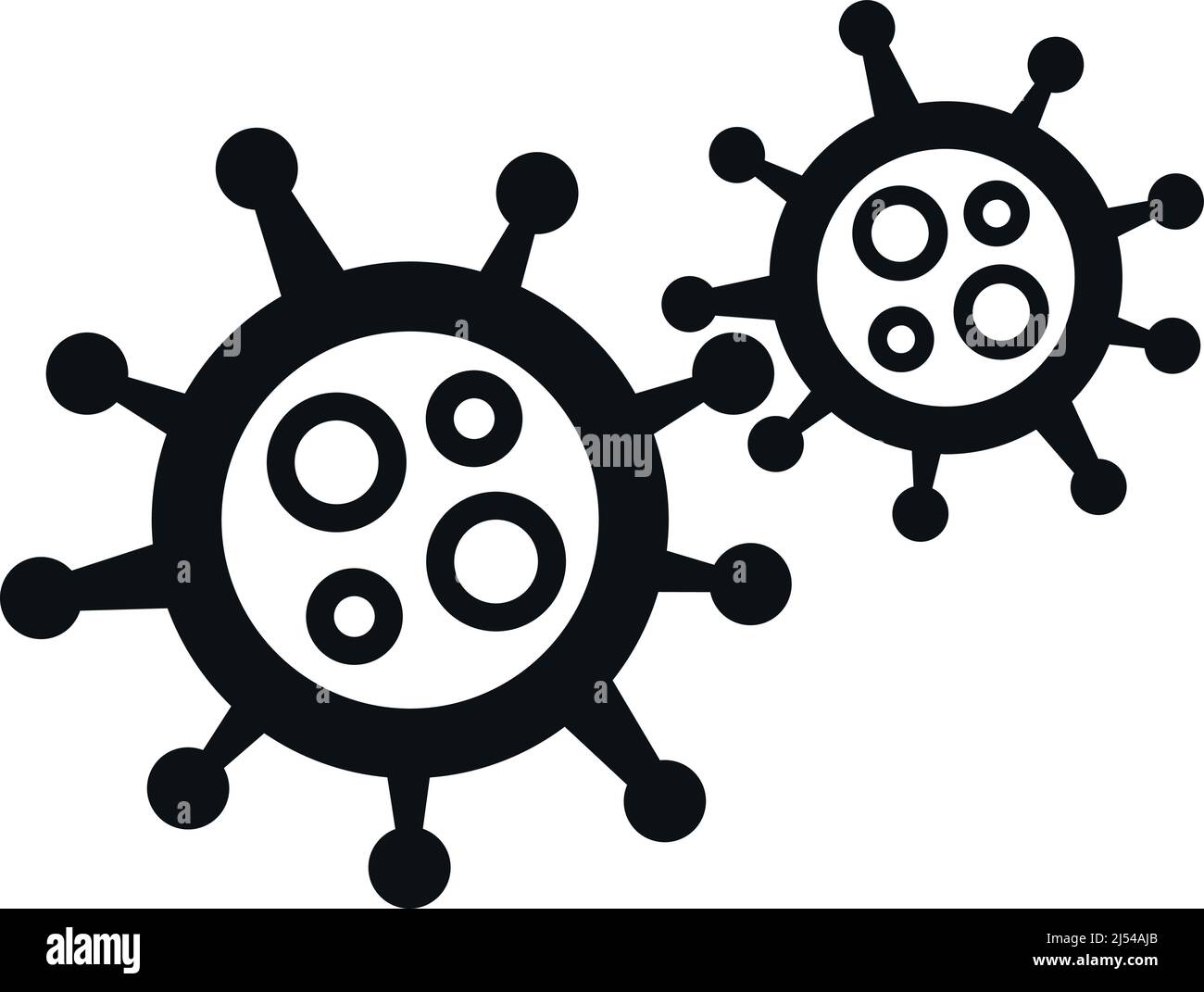 Virensymbol. Symbol für schwarze Krankheit. Seuchenzeichen Stock Vektor