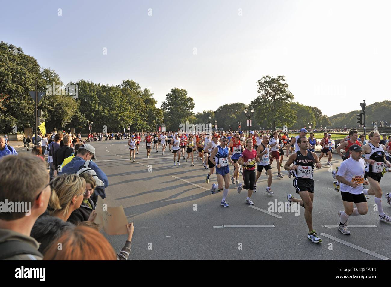 Läufer des Berlin-MARATHON 2009 auf dem Großen Stern in Berlin, Deutschland, Berlin Stockfoto