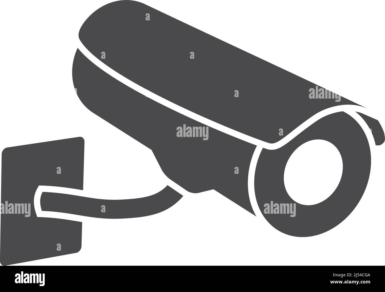 Symbol für Überwachungskamera. Schwarzes Symbol für Videoüberwachung Stock Vektor