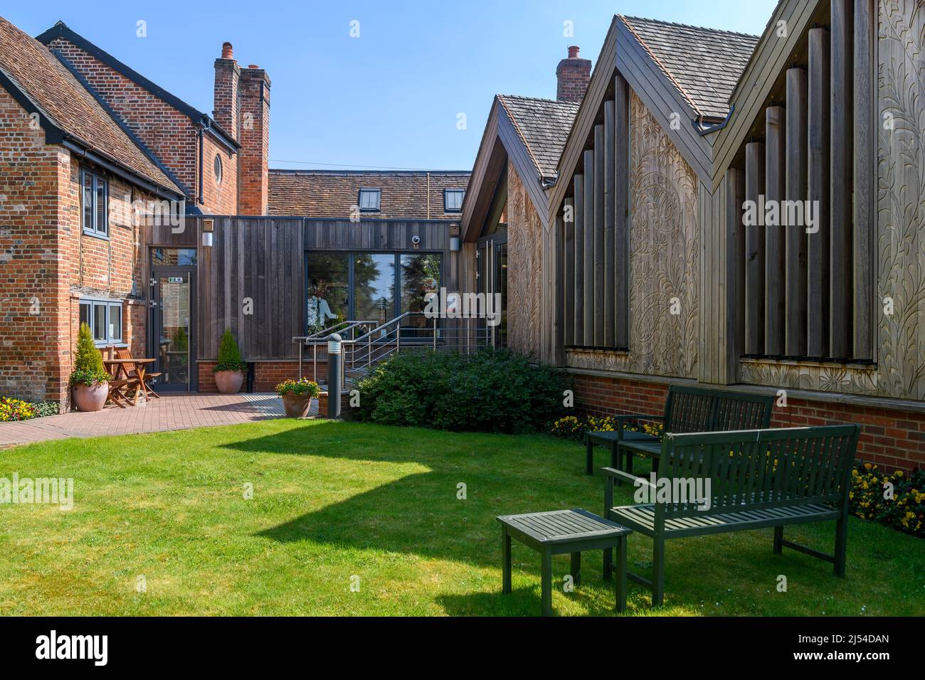 John Lewis Partnership Heritage Center in Cookham, berkshire. Beherbergt ein Museum der Unternehmensgeschichte und ein Archiv gedruckter Textilien aus dem Jahr 1800. Stockfoto