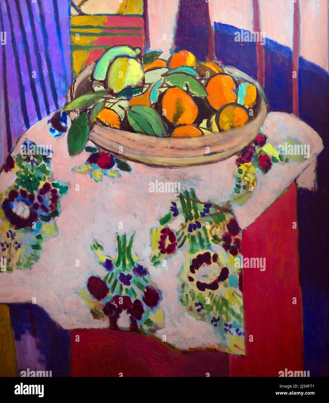 Stillleben mit Orangen, Korb mit Orangen, Natur morte aux oranges , Henri Matisse, 1912, Musée Picasso, Paris, Frankreich, Europa Stockfoto