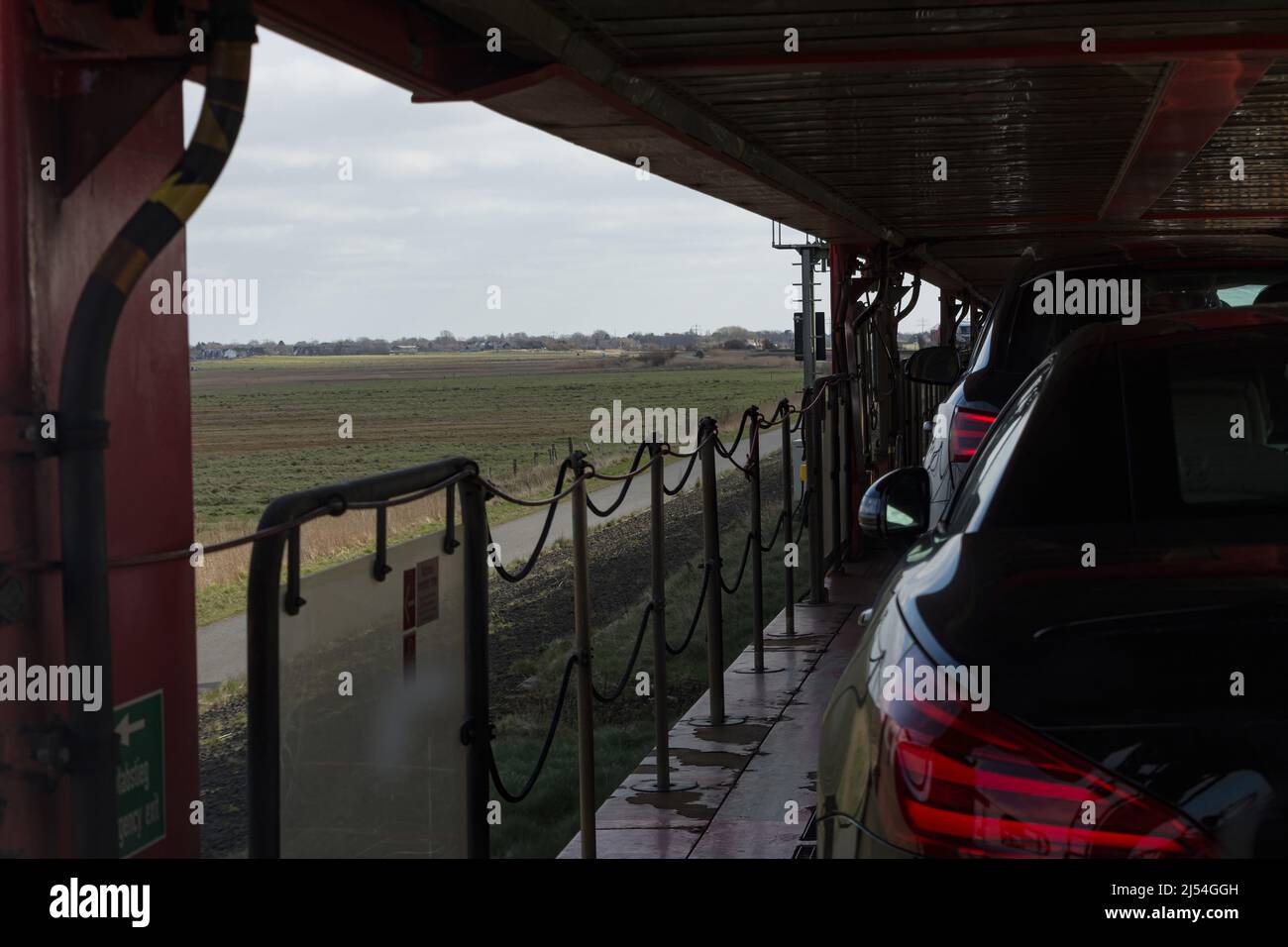 Der Autozug nach westerland auf sylt Stockfoto