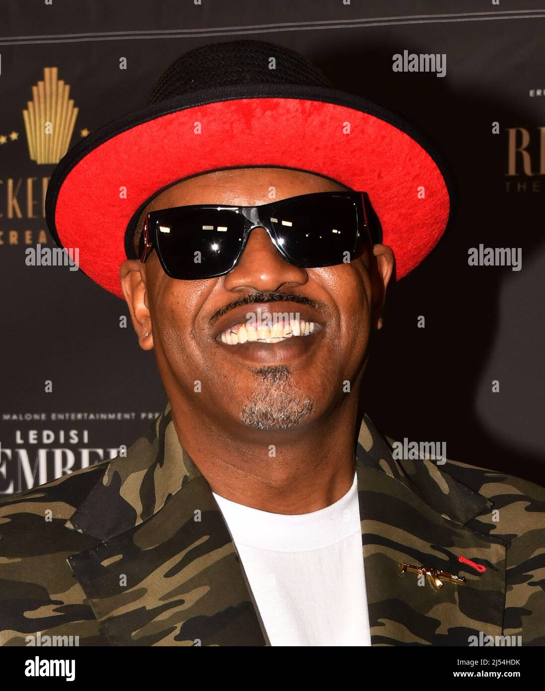 Los Angeles, Ca. 19. April 2022. Gerald Slink Johnson nimmt an der Eröffnungsnacht des Pan African Film & Arts Festivals Teil, der Weltpremiere von Remember Me: The Mahalia Jackson Story in der Directors Guild of America am 19. April 2022 in Los Angeles, Kalifornien. Kredit: Koi Sojer/Snap'n U Fotos/Media Punch/Alamy Live Nachrichten Stockfoto