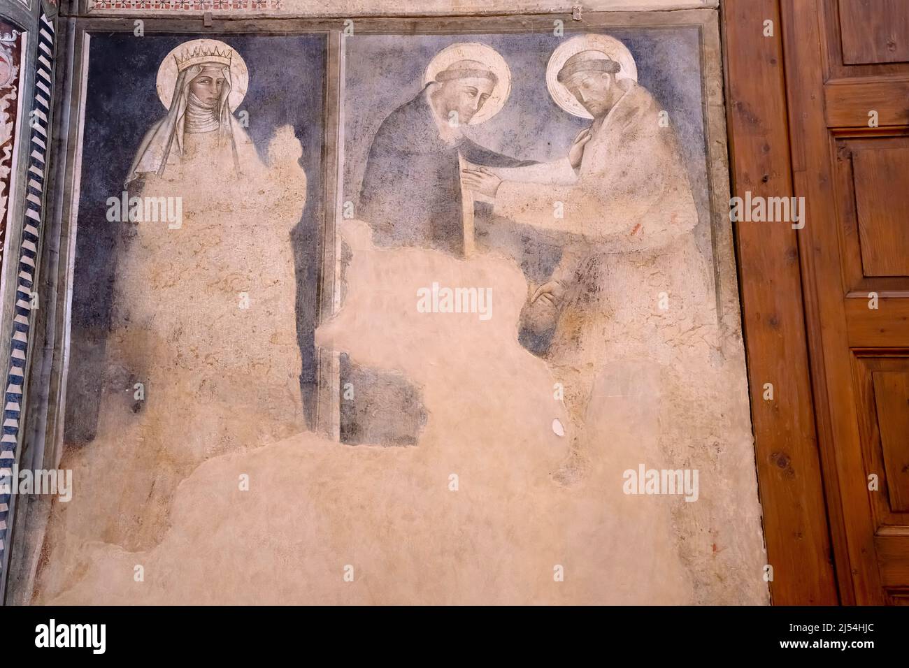 Basilica di Santa Caterina d'Alessandria in Galatina ist ein nationales Denkmal im romanischen und gotischen Stil. Apulien, Italien. Der Innenraum ist komplett neu Stockfoto