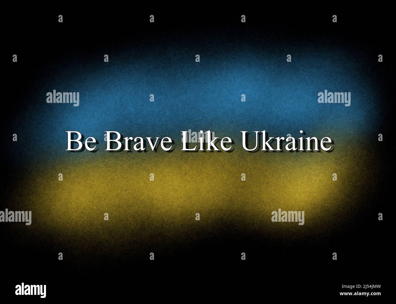 Seien Sie mutig wie die Ukraine sine auf ukrainische Flaggen Farben
