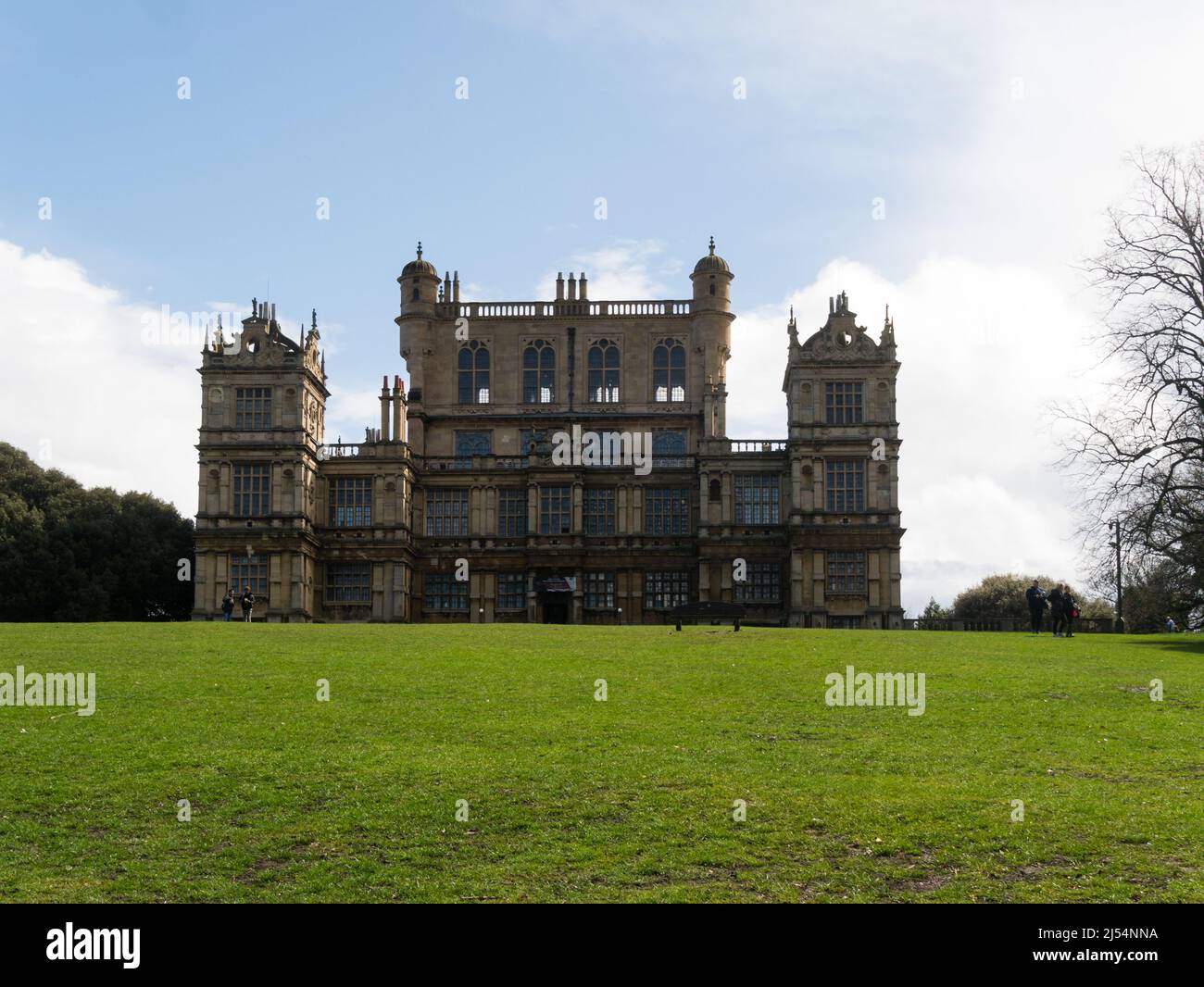 Wollaton Hall ein elisabethisches Landhaus von 1580s auf einem kleinen, aber prominenten Hügel im Wollaton Park, Nottingham, England, ist das britische Haus heute Notti Stockfoto