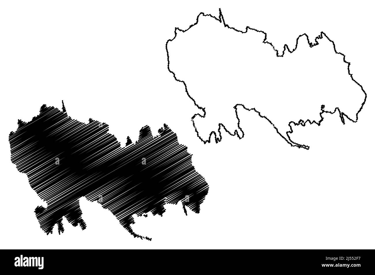 Vormsi Insel (Republik Estland, Westestnische Inselgruppe) Karte Vektorgrafik, Skizze Ormso Karte Stock Vektor