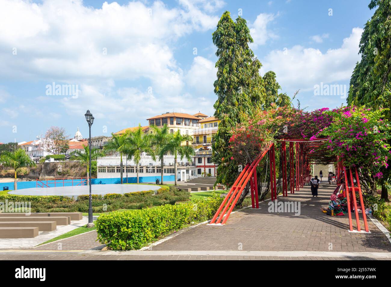 Altstadt (Casco Viejo) von der Plaza V Centenario, Panama City, Panama Provinz, Republik Panama Stockfoto