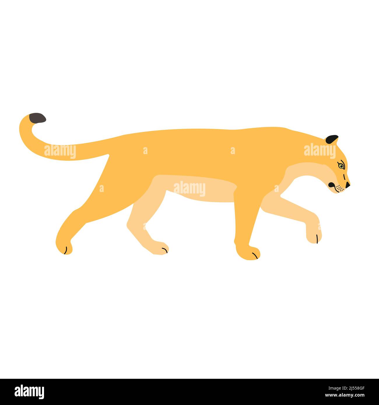 Vektor flache Löwin Stock Vektor