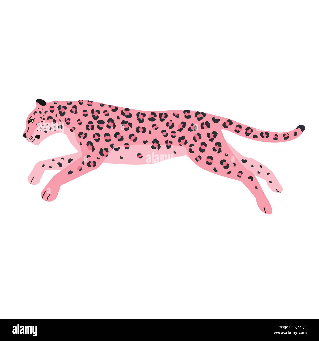 Vektor flach rosa Leopard Stock Vektor