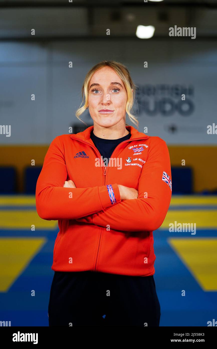 Gemma Howell beim British Judo European Championships Media Day im BJA Center of Excellence, Walsall. Bilddatum: Mittwoch, 20. April 2022. Stockfoto