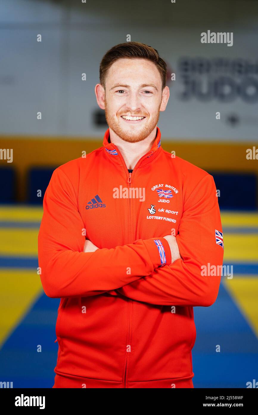 Gregg Varey während des British Judo European Championships Media Day im BJA Center of Excellence, Walsall. Bilddatum: Mittwoch, 20. April 2022. Stockfoto